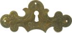 Schlüsselschild antik, alt aus Messing patiniert, von Hand gefertigt